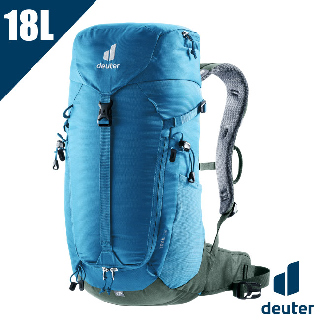 【德國 Deuter】TRAIL 18L輕量拔熱透氣登山背包(AIRCONTACT 3D立體背負系統)/3440123藍✿30E010